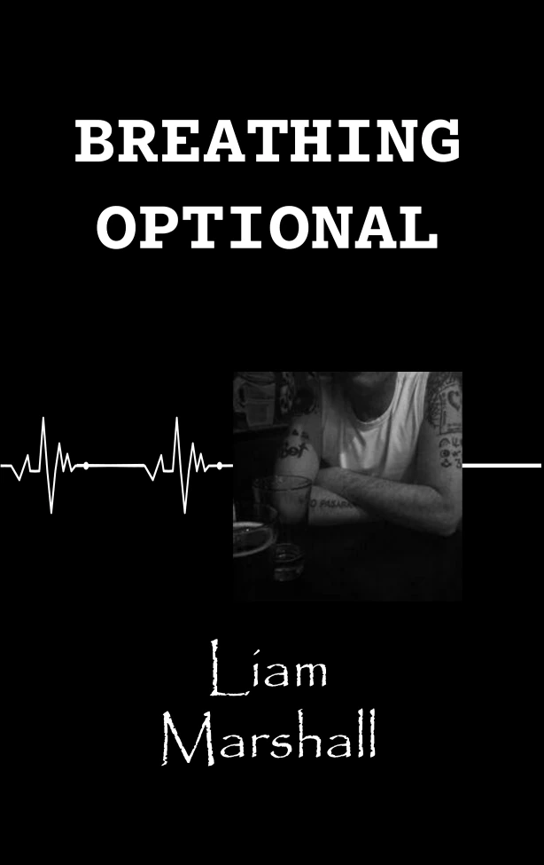 Cover for Breathing Optional, cardiogram signal on a black background